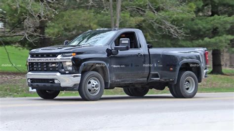2020 Chevy Silverado HD Single Cab Dually Spied Fully Undisguised