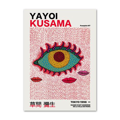 Buy Amdieu Yayoi Kusama s Colorful Polka Dots Eye Wall Art Yayoi Kusama ...