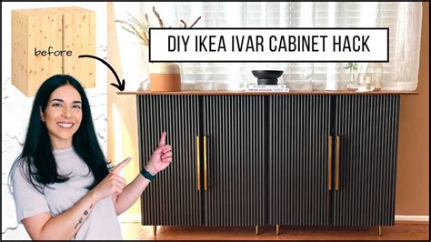 DIY IKEA Ivar Fluted Cabinet | How to Paint Raw Wood | IKEA Hack 2022 ...