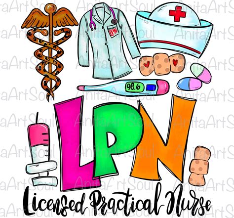 Licensed Practical Nurse Sublimation PNG Design, Nursing, LVN LPN Png, Hand Drawn Digital ...