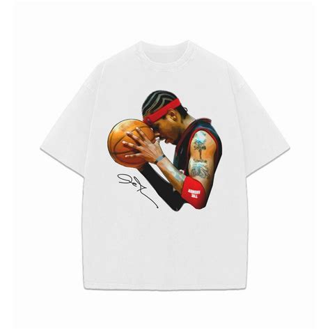 Allen Iverson Shirt, Allen Iverson The Answer Sixers 90's Basketball T ...