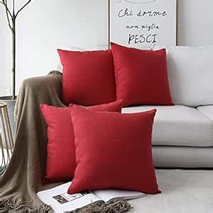 Buy CASA-NEST Jute Cushion Cover 12x12 (Pack of 5) (Red) Online at Low ...