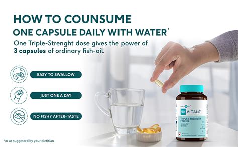 HealthKart HK Vitals Triple Strength Fish Oil Supplement for Men and ...