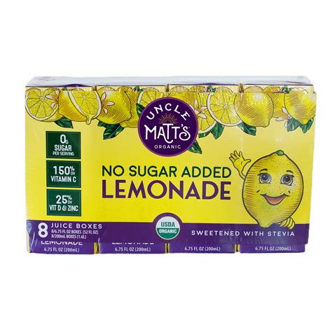 Amazon.com : Uncle Matt’s No Sugar Added Lemonade Organic Fruit Juice ...