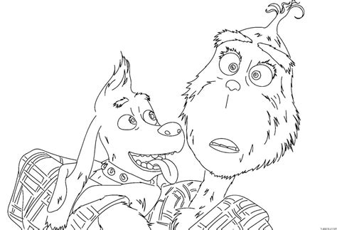 Grinch And Max Coloring Pages