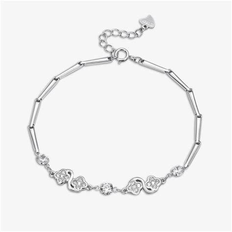 Buy 925 Sterling Floral Silver Bracelet – Nature’s Elegance