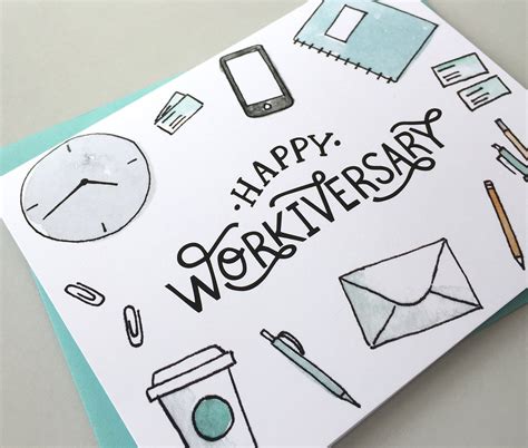 Happy Workiversary Card Work Anniversary Card Card for | Etsy