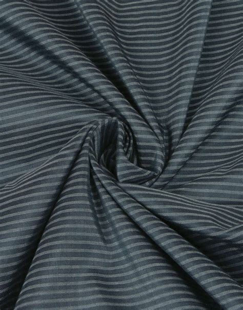 Navy Blue Stripes on Cotton Cambric Yarn Dyed fabric for Men's Shirt ...