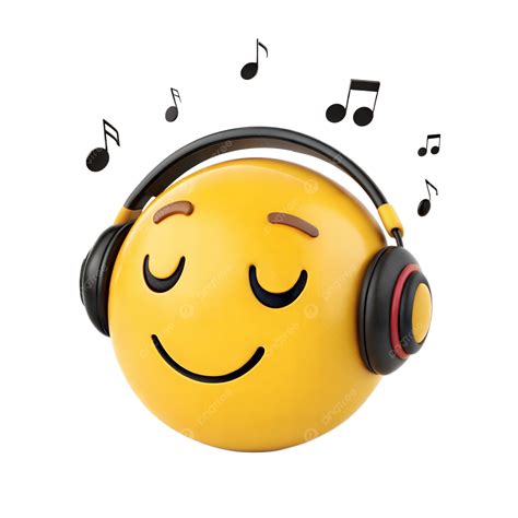 Yellow Emoji With Headphones Illustration, Yellow Emoji, Emoji ...