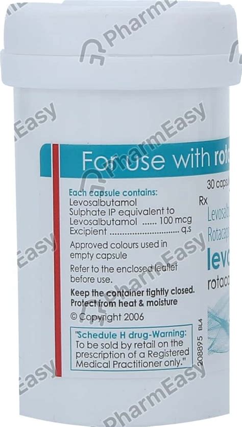 Levolin 100 MCG Rotacap (30): Uses, Side Effects, Price & Dosage ...