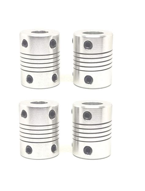 INVENTO 4pcs 8 x 10mm Aluminium Flexible Coupling for Nema 23 Z Axis 3D ...