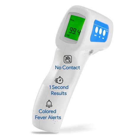 Buy Non Contact Forehead Thermometer - Color Coded Fever Warning - 1 ...