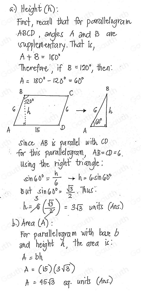 Image result for Parallelogram Area Problems