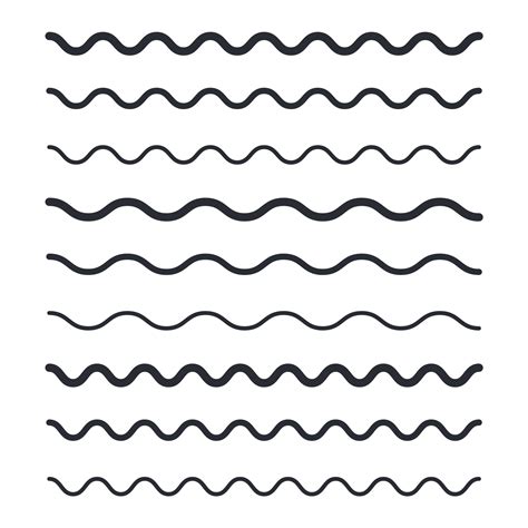 Wave line icon template color editable. black underlines, smooth end ...
