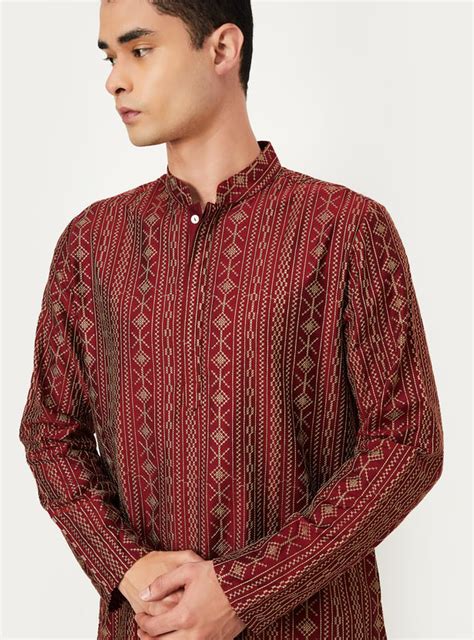 Buy Men Embroidered Straight Kurta Online at just Rs. 1499.0 ...