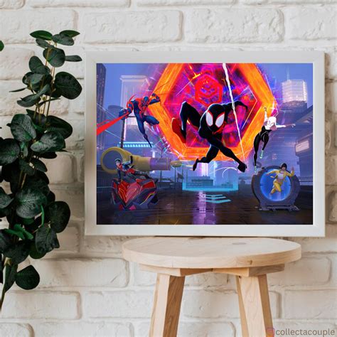 Spiderman Across the Spider-verse: Cast Framed Poster – CollectACouple