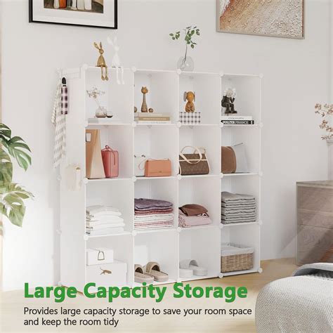 Buy C&AHOME Cube Storage Organizer, 16-Cube Shelves Units, Closet ...
