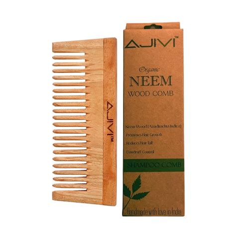 Buy AJIVI Premium Handmade Oil-Treated Neem Wood Comb Set – Infused ...