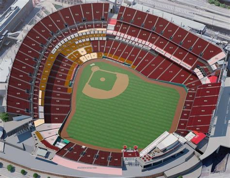 Great American Ball Park Seating Chart with seat number and Rows