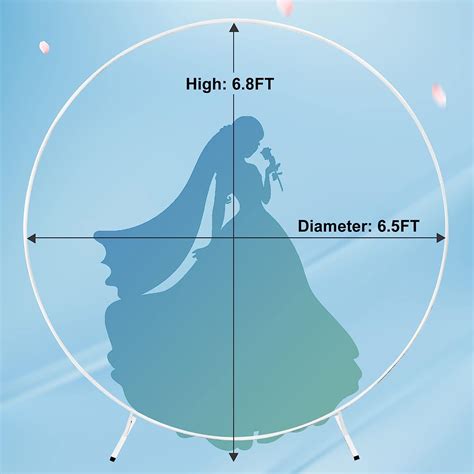 Buy Wedding Arches for Ceremony 6.5ft Round Backdrop Stand Metal Circle ...