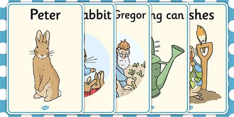 The Tale of Peter Rabbit Characters Display Posters - Twinkl