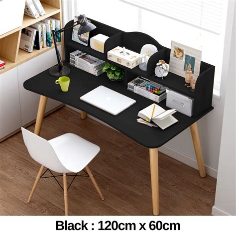 60 / 70 / 80 / 100 / 120cm Writing Table Home Office Computer Nordic Economy Furniture Bookshelf ...