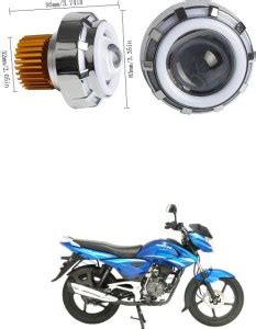 PECUNIA High/Low Beam LED Projector Lens Dual Angel Devil Eye Head Lamp ...