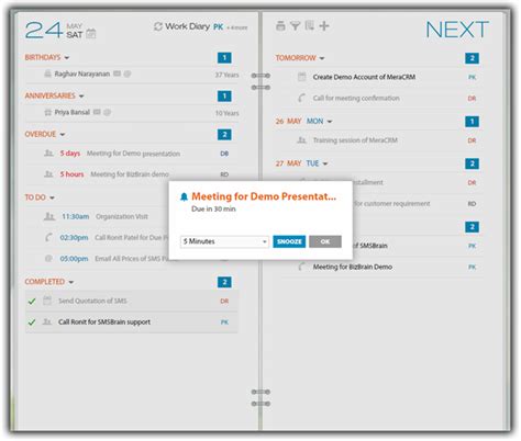 CRM Task Management | Follow Up Tasks | CRM Task Reminders - MeraCRM