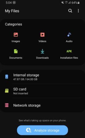 Image result for Internal Storage Full Android S8