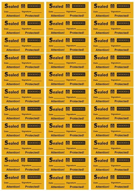 Buy 100 Customs Stickers - Tamper Evident Stickers - Tamper Proof ...