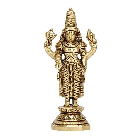 Buy Kartique Brass Tirupati Balaji Venkateshwara Idol for Home Office ...