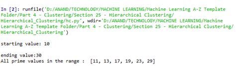 Print Prime Numbers by Using Function in Python 的图像结果