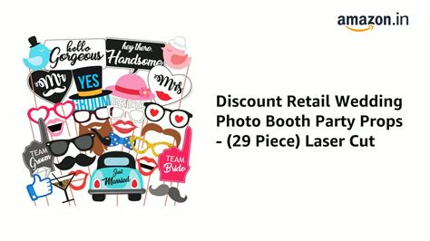 Watch Discount Retail Wedding Photo Booth Party Props - ﹙29 Piece ...