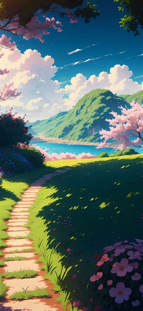 Iphone Anime Nature Wallpaper