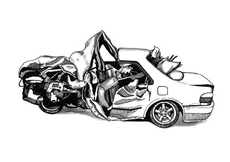 Car Accident Sketch at PaintingValley.com | Explore collection of Car Accident Sketch
