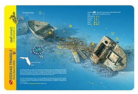 Eidsvag Triangle Florida Palm Beach County Waterproof Dive Card : Reef ...