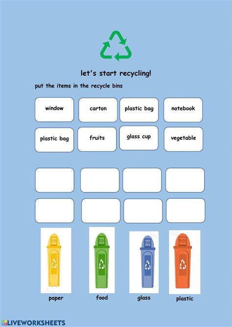 Reduce Reuse/Recycle Worksheet 的图像结果