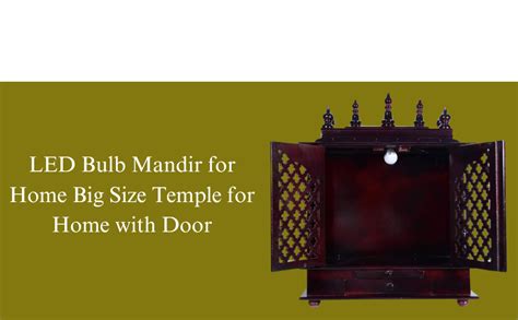 Jodhpur Handicrafts Wooden and MDF Temple with LED Bulb Mandir for Big ...