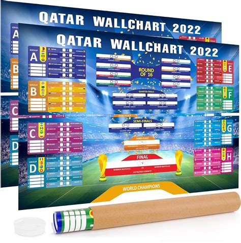 Buy ਕਤਰ 2022 ਵਰਲਡ ਕੱਪ ਪੋਸਟਰ ਕੈਲੰਡਰ, ਸੌਕਰ ਗੇਮ ਵਾਲ ਚਾਰਟ ਸ਼ਡਿ Dਲ ਪੇਪਰ ...