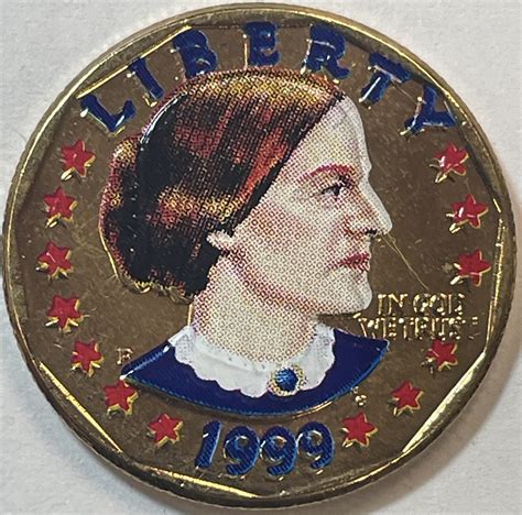 1999 24K Gold Layered and Colorized Susan B. Anthony Dollar | Property Room