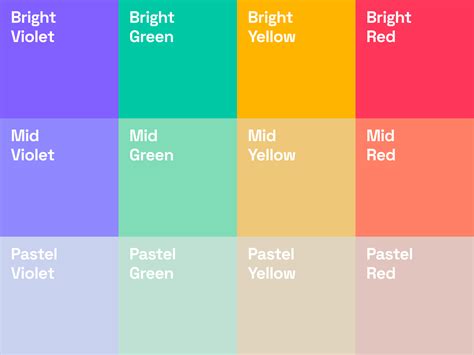 Color Palette: Hierarchy of Shades by Frontify on Dribbble