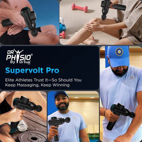 Dr Physio USA Supervolt PRO Electric Gun Massager for Pain Relief, 6 H ...