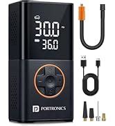 Portronics Vayu 3.0 tyre Inflator with 150 PSI Pressure, 4000 mAh ...