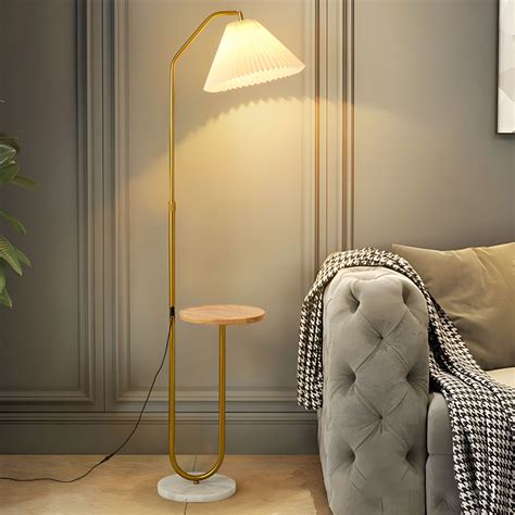 Nordic Floor Lamp Minimalist Fabric Shade Floor Standing Light for ...