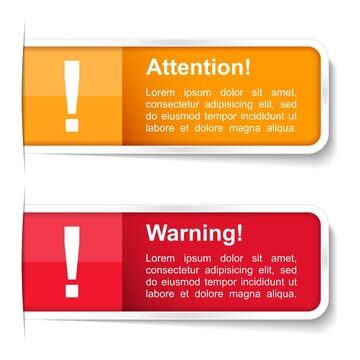 Attention and warning labels vector eps10 illustration | Premium Vector