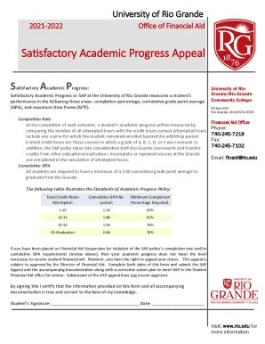 Fillable Online What is Satisfactory Academic Progress and its ... Fax ...