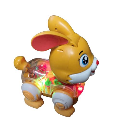 Buy TEMSON Bunny Toys for Kids – Musical Transparent Gear Rabbit Toy ...