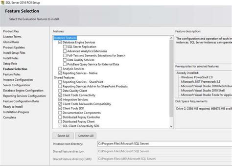 Image result for Feature Selection in SQL Server Installation