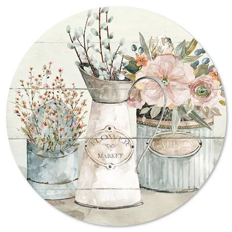 Courtside Market Shiplap Market Circular Board Wall Art