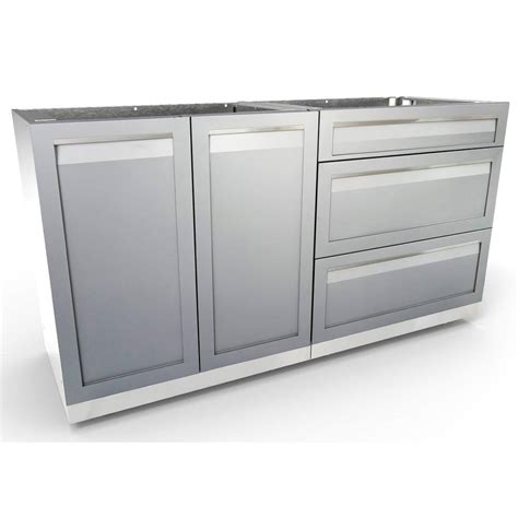 Buy Stainless Steel 2-Piece 64x35x22.5 in. Outdoor Kitchen Cabinet Set ...